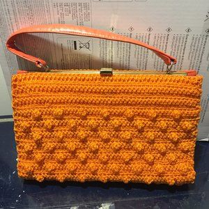 VINTAGE HAND KNITTED POPCORN SMALL HANDBAG